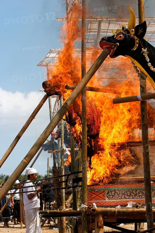 Cremation ceremony and funeral service in Bali