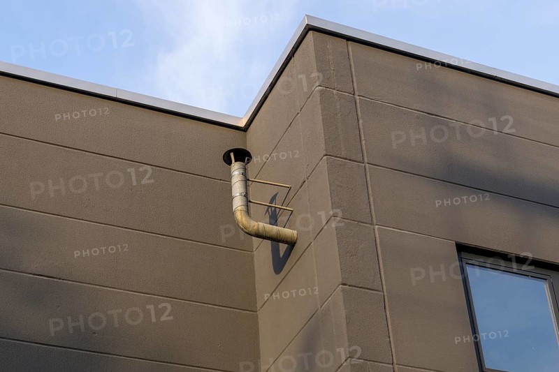 Vent pipe on a house wall