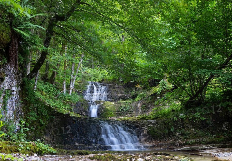 Waterfall of the Taugl at the Wald Wasser Zauber Weg near Hintersee