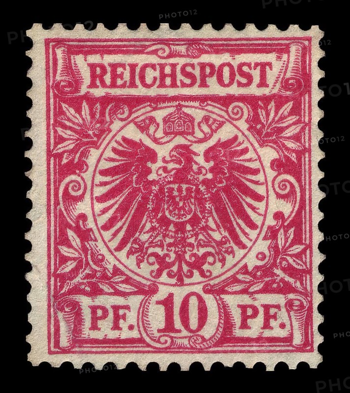 Stamp vintage 1889 of the German Reichspost