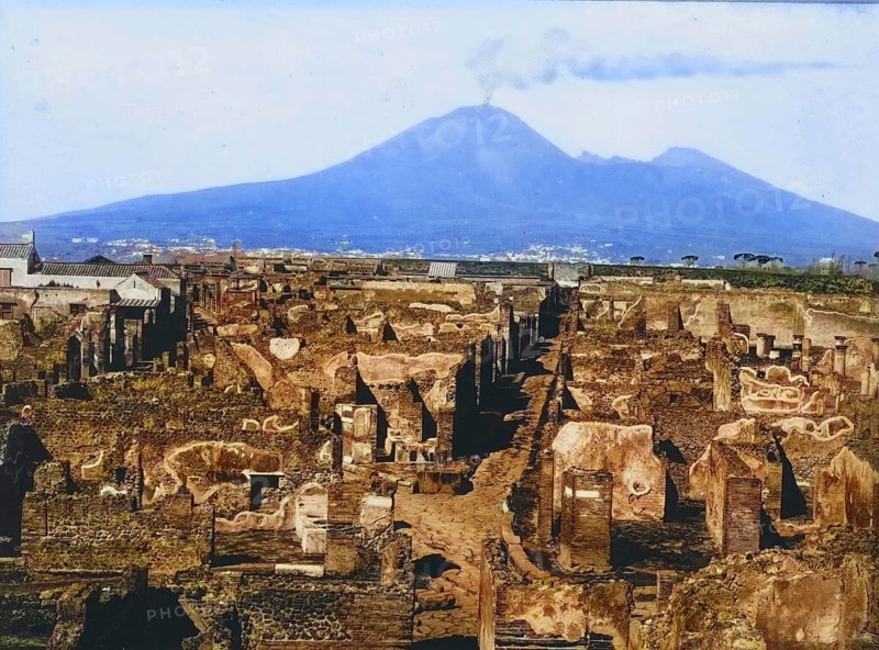 Panorama of Pompeii in 1888