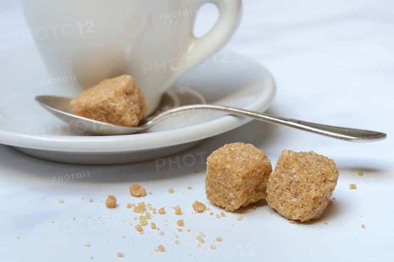 Espresso cup with sugar cube