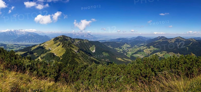 View from the Schmittenstein into the Salzach Valley and towards Krispl
