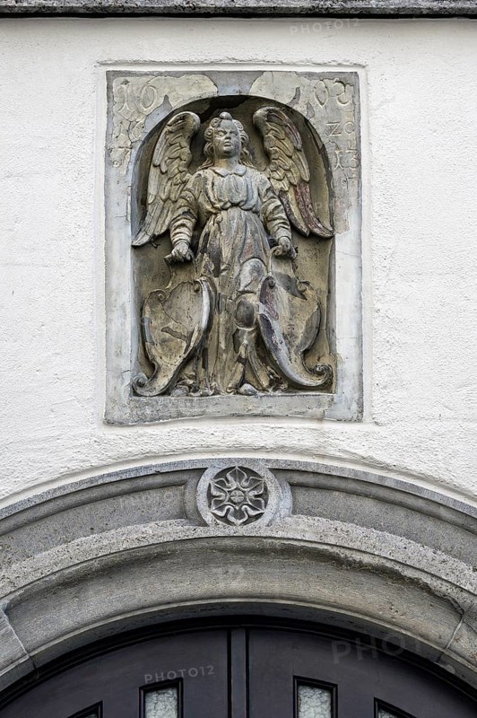 Half relief above archway