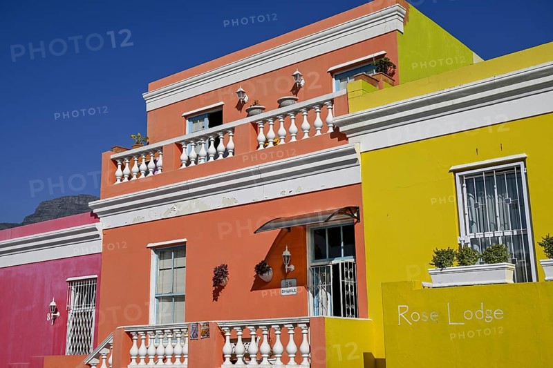 Colourful house facades in De Waal Street
