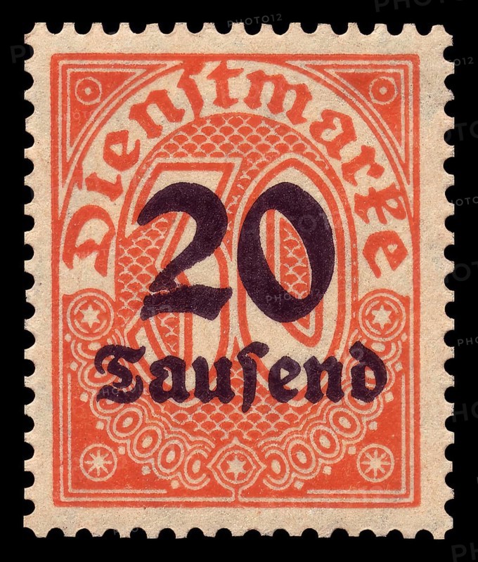 Stamp vintage 1923 of the German Reichspost