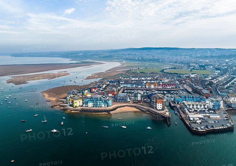 Exmouth and River Exe from a drone