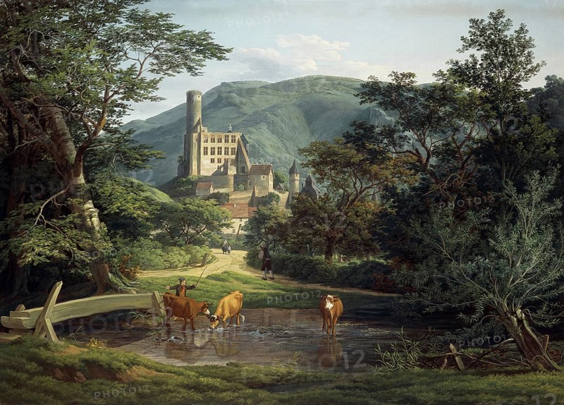 View of Eppstein Castle in the Taunus around 1830
