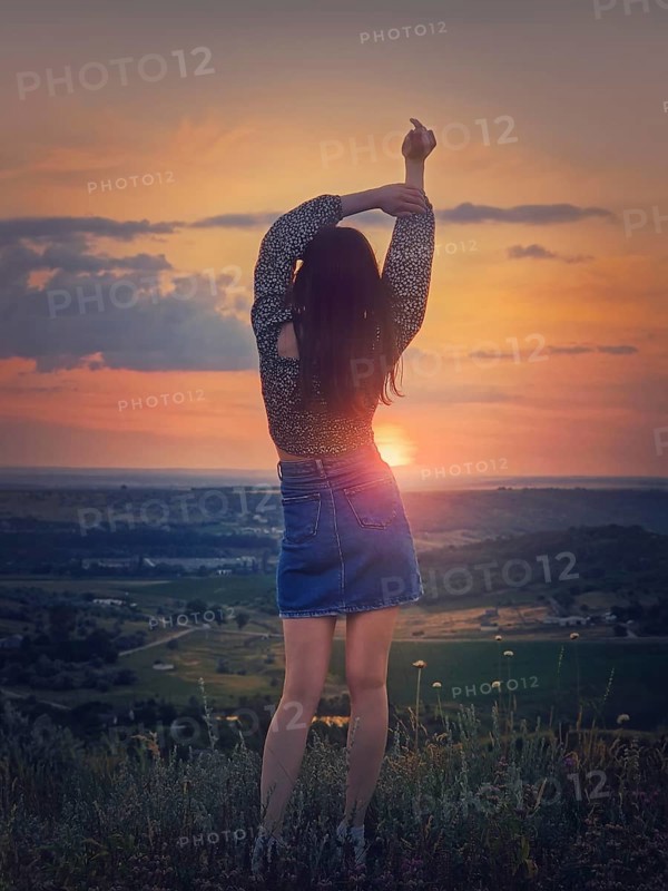 Wild and free youth concept with a relaxed girl