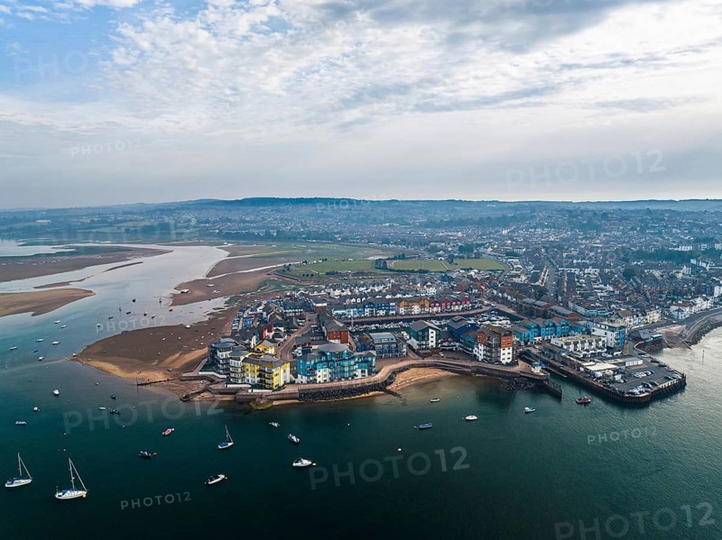 Exmouth and River Exe from a drone