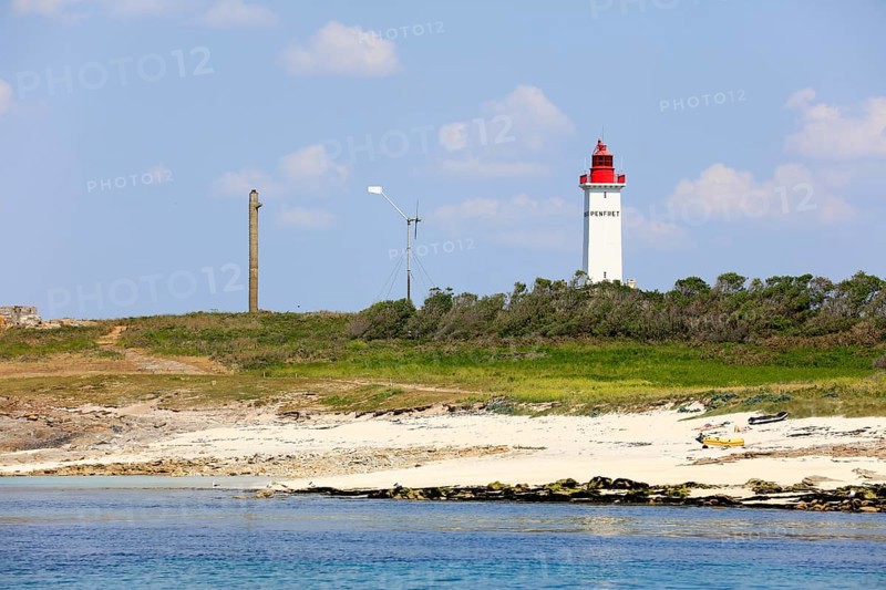 Ile de Penfret island with lighthouse