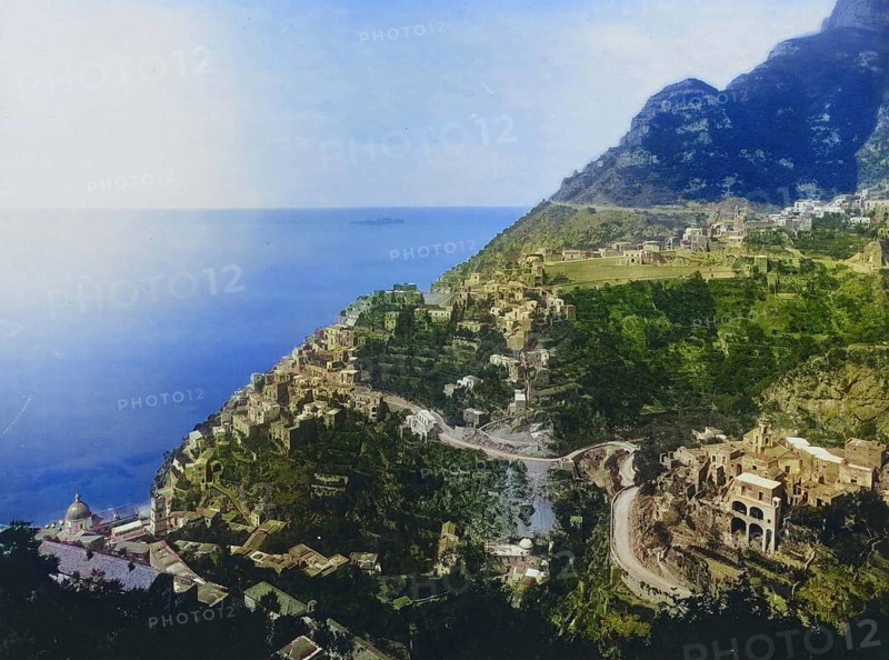 Panorama of Positano in 1887