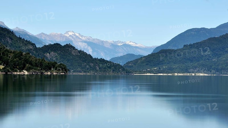Long exposure of the lake Lago Tagua-Tagua in the Andes in the south of Chile
