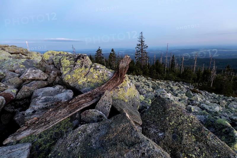 Sunset with view from the Lusen