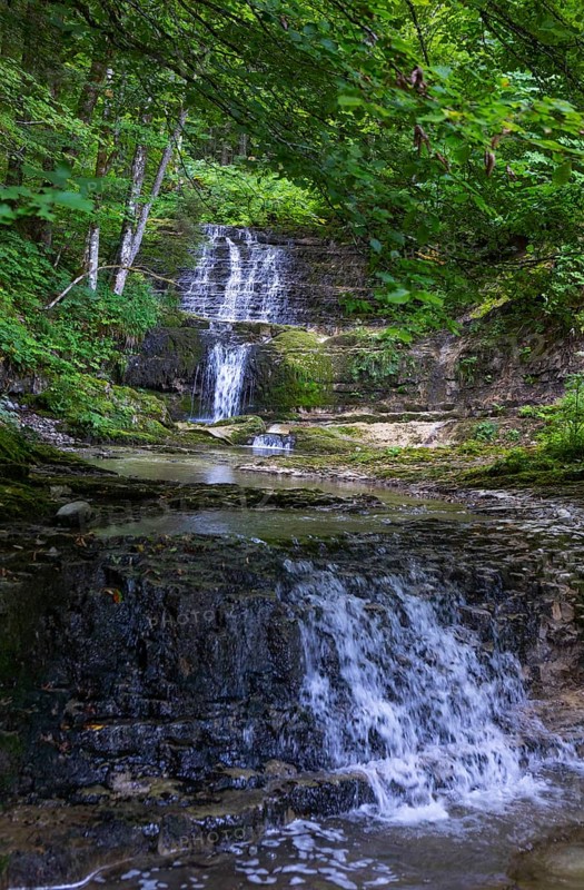 Waterfall of the Taugl at the Wald Wasser Zauber Weg near Hintersee