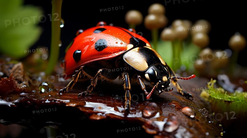 Macro image of a ladybird