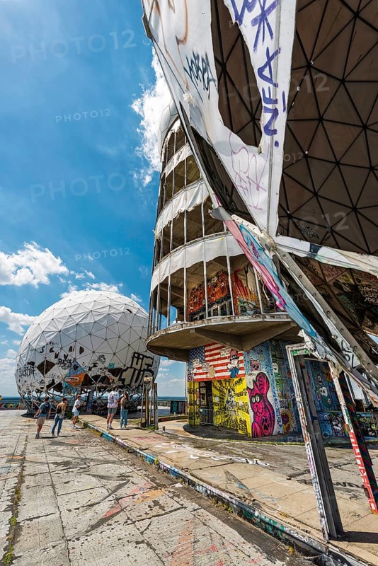 Graffiti on the former US wiretap on Teufelsberg in Grunewald