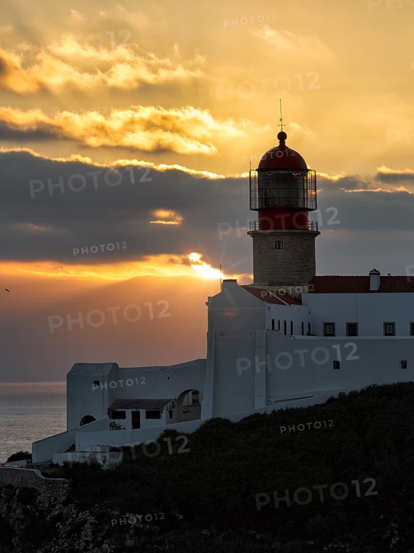 Cabo de Sao Vicente Lighthouse at Sunset