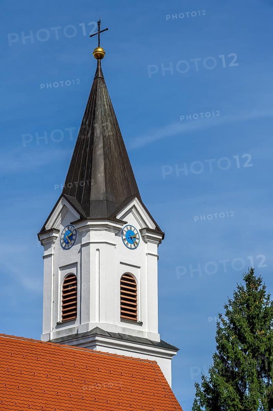 Church tower with clock