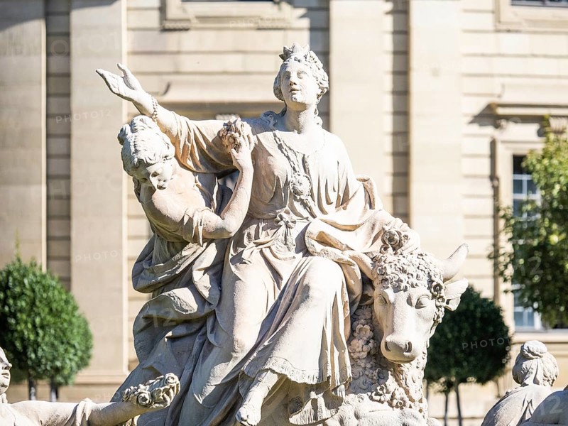 Robbery of Europe by Johann Peter Wagne in the courtyard garden behind the Wuerzburg Residence