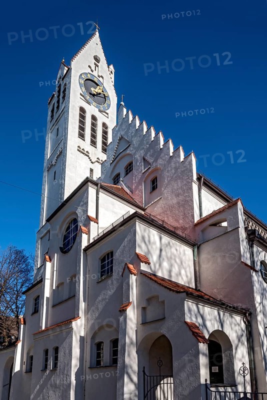 Church of the Redeemer in the style of historicism and art nouveau by Theodor fisherman