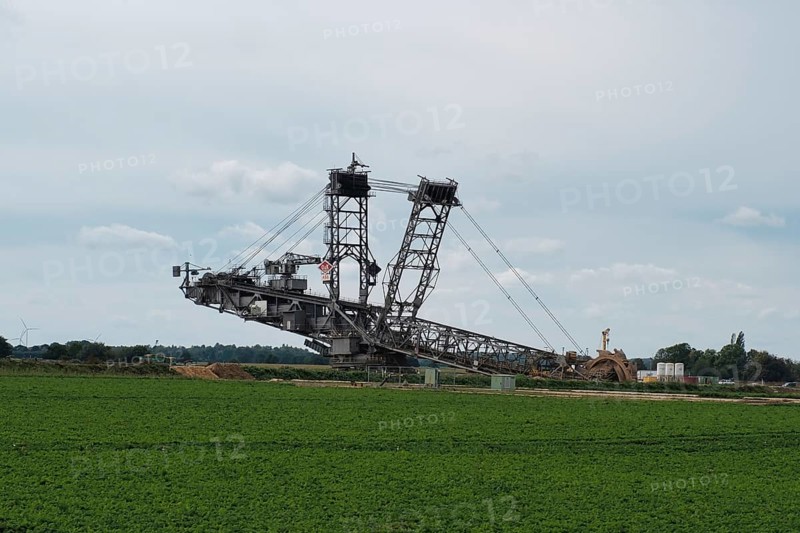 Large excavator on the edge of the Garzweiler opencast lignite mine