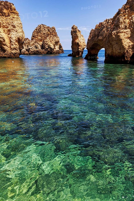 Hidden bay at Ponta da Piedade