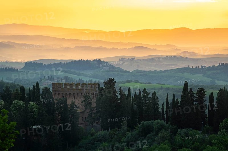 Tower of the Abbey Abbazia di Monte Oliveto Maggiore