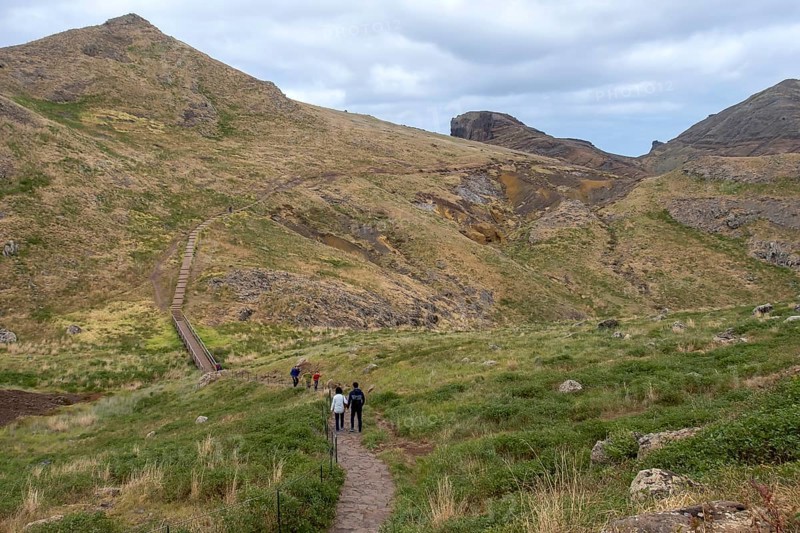 Hikers on the Ponta de Sao Lourenco Peninsula
