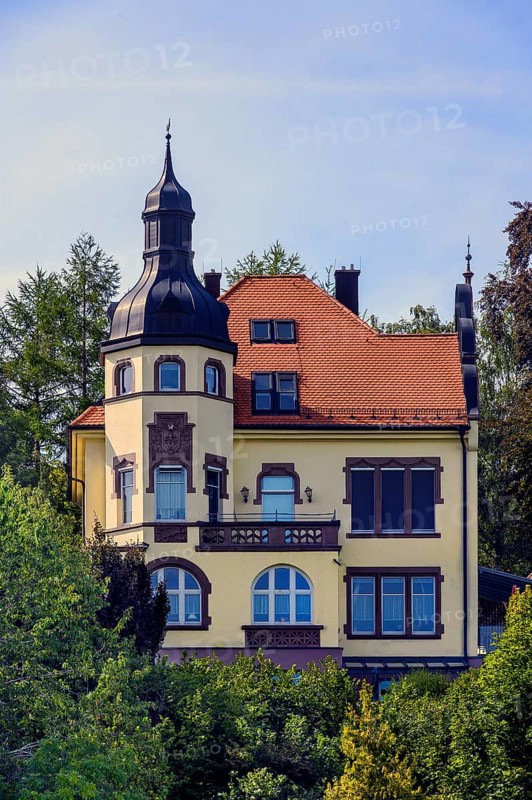 A villa with turrets