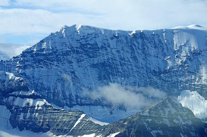 Mountains and huge glaciers
