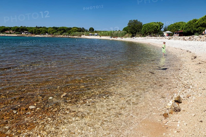 Beach on the stone coast of Beach Kastanija