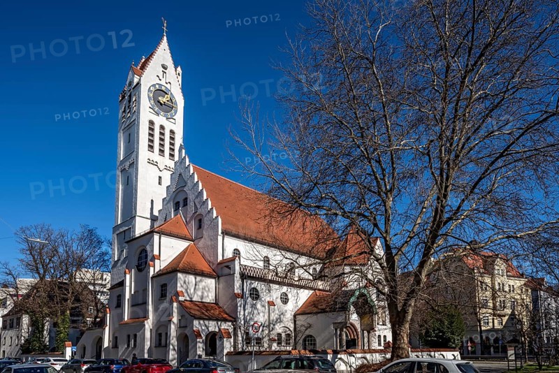Church of the Redeemer in the style of historicism and art nouveau by Theodor fisherman