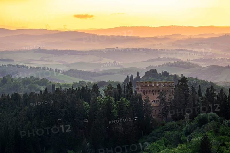 Tower of the Abbey Abbazia di Monte Oliveto Maggiore