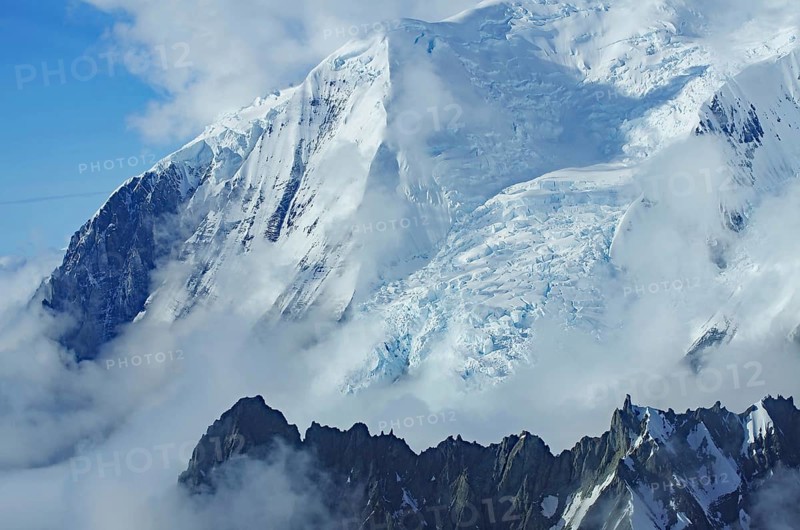 Mountains and huge glaciers