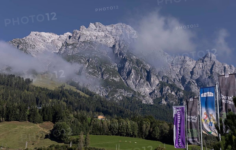 Mountain panorama of the Leoganger Steinberge in Leogang