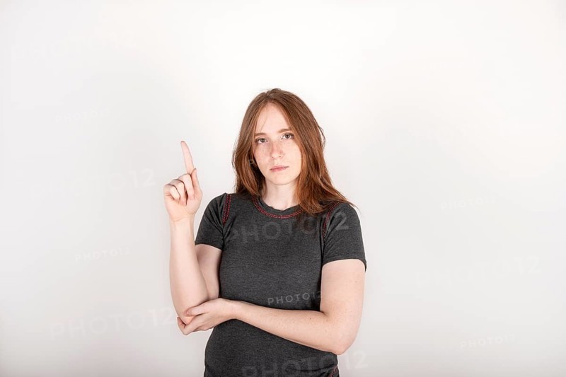 Portrait of a young red haired woman