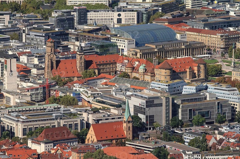 City centre with city hall