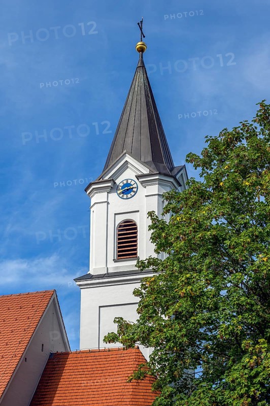 Church tower with clock
