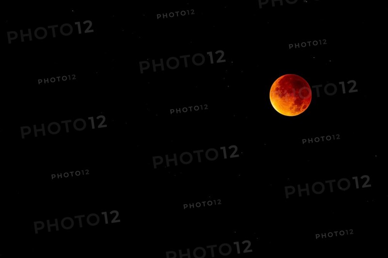 The moon with starry sky