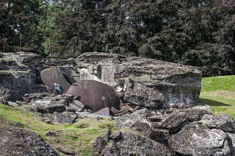 Debris of the exploded magazine in the Fort de Loncin
