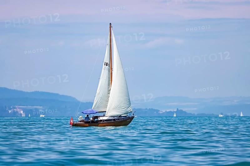 Sailing boat on Lake Constance near Immenstaad