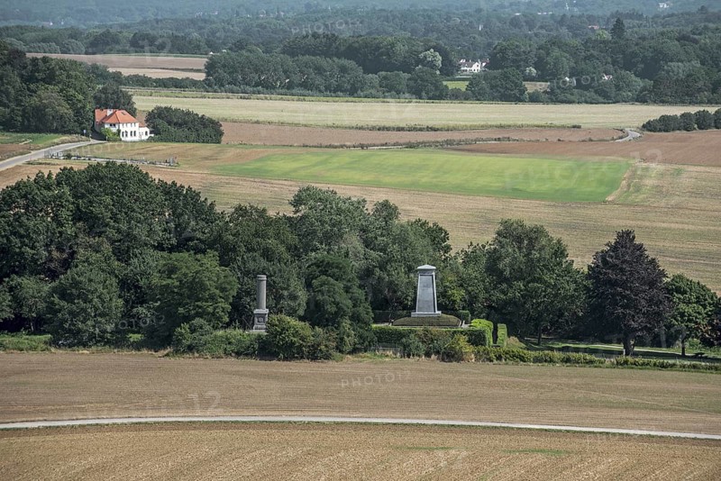 Lt-Col Sir Alexander Gordon's column and the Hanoverian Monument on the 1815 Waterloo battlefield