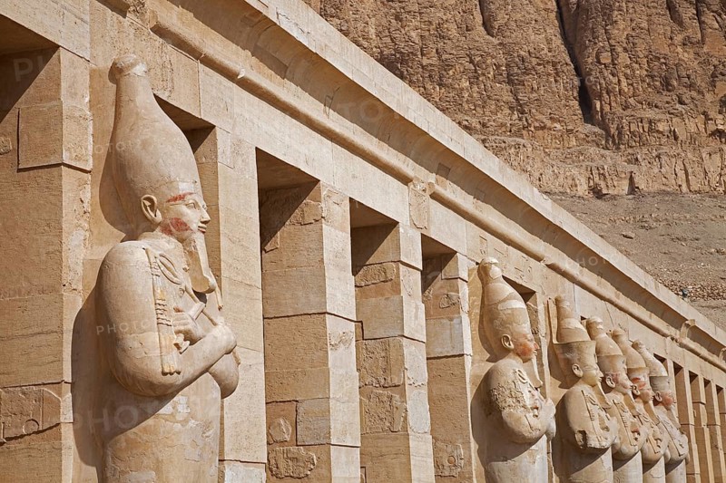 Osirian statues at the Mortuary Temple of Queen Hatshepsut