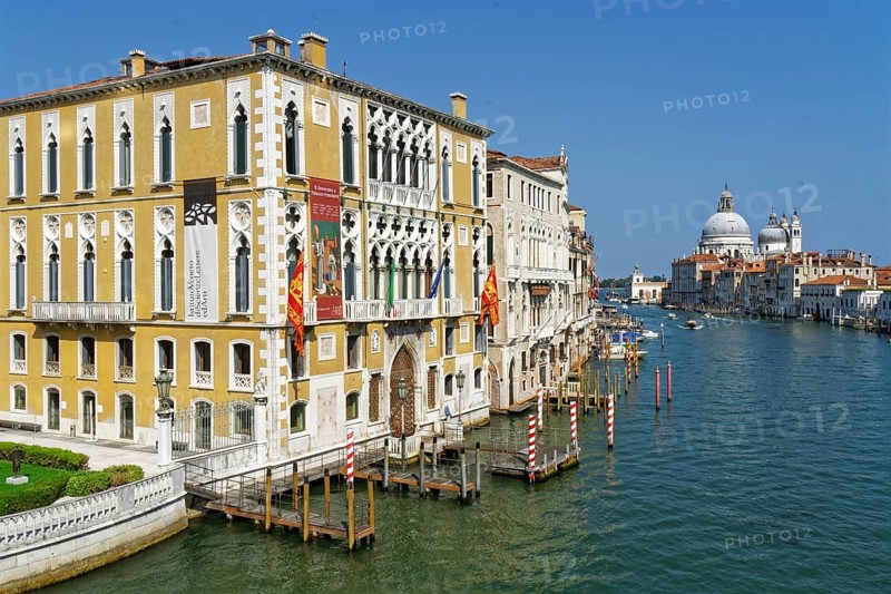 View from the Ponte dell'Accademia to Palazzo Franchetti and Basilica di Santa Maria della Salute