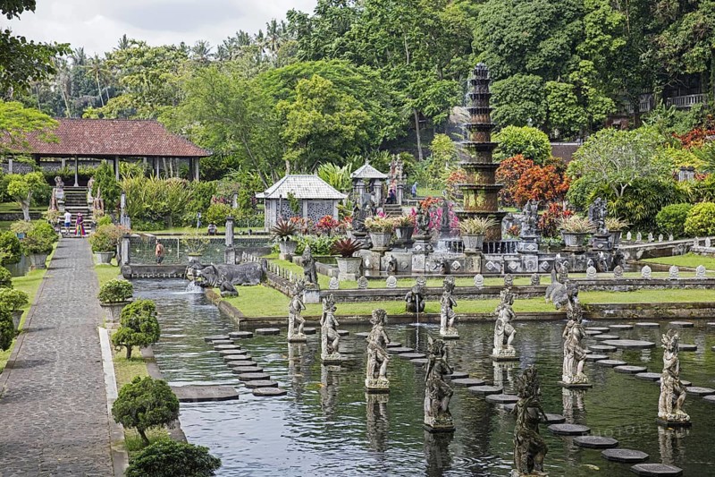 Ponds and fountains at Tirta Gangga