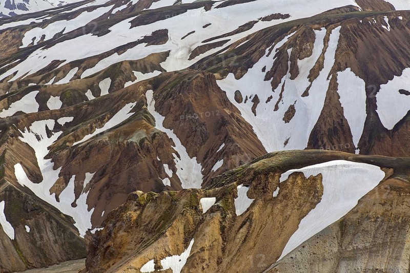 Rhyolite mountains at the Landmannalaugar valley in the Fjallabak Nature Reserve
