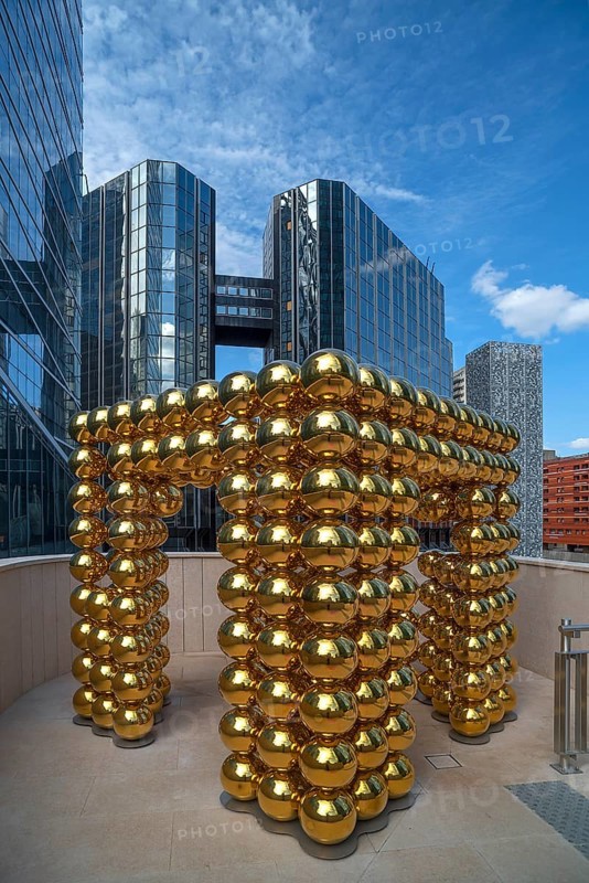Art object cube sphere designed by Cyril Lancelin