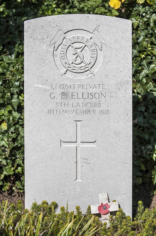 WWI grave of George Edwin Ellison