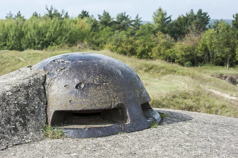 Armoured observation turret of the First World War One Fort de Vaux at Vaux-Devant-Damloup